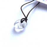 Recycled Whisky Bottle Glass Bead, No Chain, Clear
