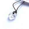 Recycled Whisky Bottle Glass Bead, No Chain, Clear