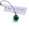Recycled Whisky Bottle Glass Bead, No Chain, Green