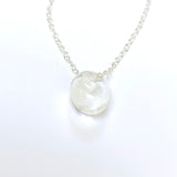 Recycled Whisky Bottle Pendant on Sterling Silver Chain, Clear