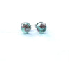 Opal and Palladium Whisky Bottle Studs, Recycled Glass and Surgical Steel