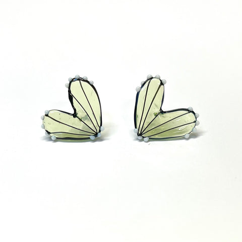 Handmade Butterfly Wing Studs, Absinthe