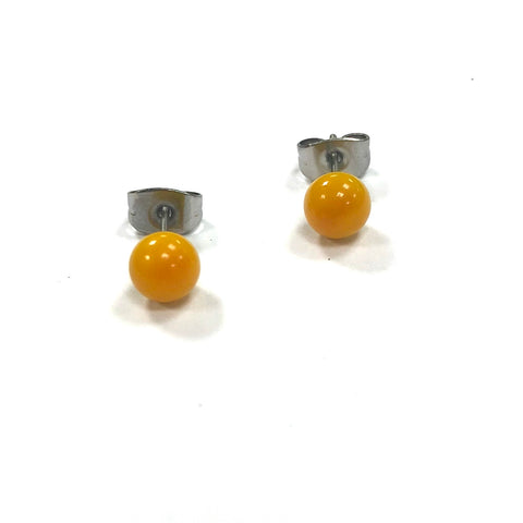 Ochre Handmade Glass Stud Earrings