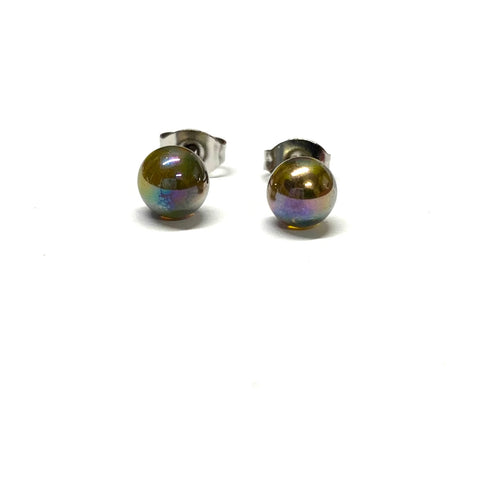 Sample Silver Russet Mini Studs