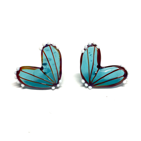 Handmade Butterfly Wing Studs, Neptune Blue