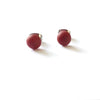 Frosted Cherry Handmade Glass Mini Stud Earrings