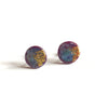 Glass and Gold Midi Stud Earrings, Dragon Egg