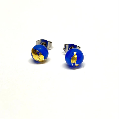 Limited Run Ultramarine and Gold Mini Studs