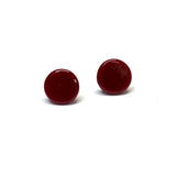 Burgundy Pastille Studs