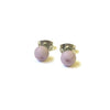 Frosted Iris Handmade Glass Mini Stud Earrings