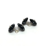 Dotty Black Handmade Glass Cufflinks