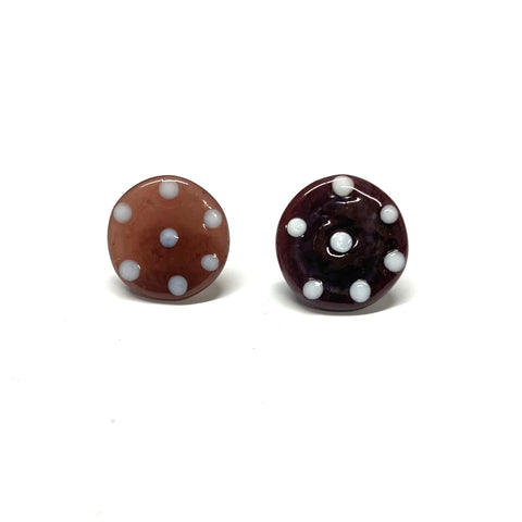 Second Plum/Blackcurrant Dotty Studs