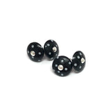 Dotty Black Handmade Glass Cufflinks