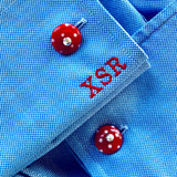 Dotty Red Handmade Glass Cufflinks