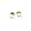 Frosted Clear Handmade Glass Mini Stud Earrings