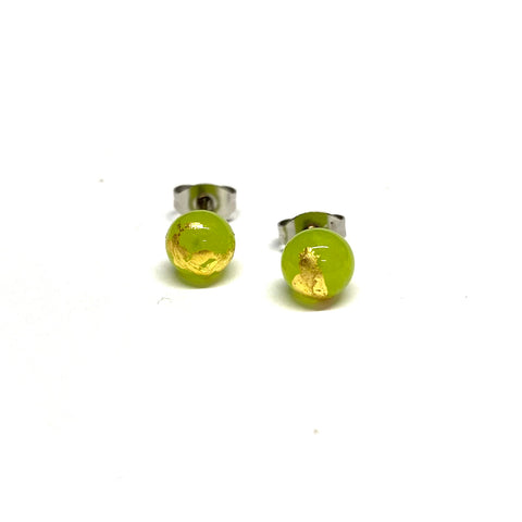 Limited Run Chartreuse and Gold Mini Studs