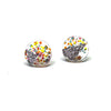 Glass and Palladium Midi Studs, Rio