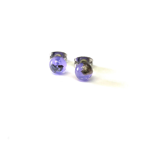 Crocus Glass and Palladium Mini Studs