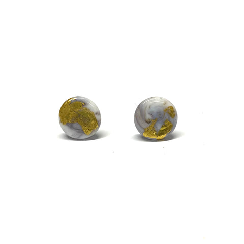 Second Teeny Agate and Gold Midi Studs