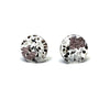 Glass and Palladium Midi Studs, Granite