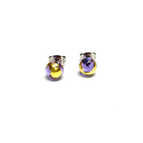 Limited Run Wisteria and Gold Mini Studs