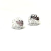 Glass and Palladium Midi Studs, Lace