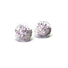 Glass and Palladium Midi Studs, Lavender