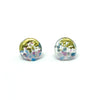 Glass and Gold Midi Mottled Stud Earrings, Skye