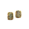 Kagoshima Handmade Glass Panel Stud Earrings
