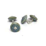 Enamel Marble Handmade Glass Cufflinks