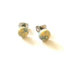 Frosted Cirrus Handmade Glass Mini Stud Earrings